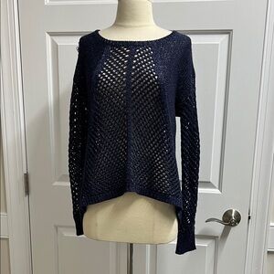 Rock & Republic women’s dark Navy blue Mesh Women's Sweater size medium